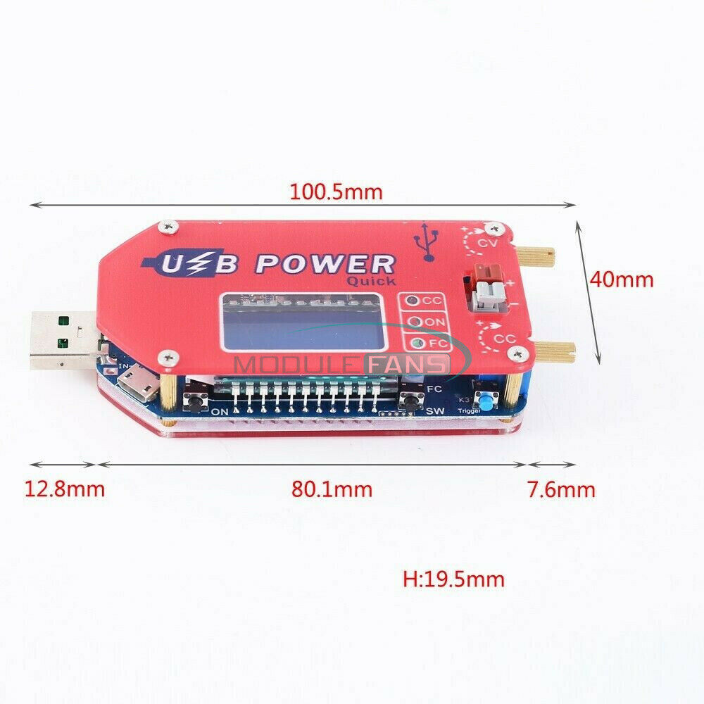 15W USB Step UP Down Power Supply Module Boost Converter LCD Display Adjustable