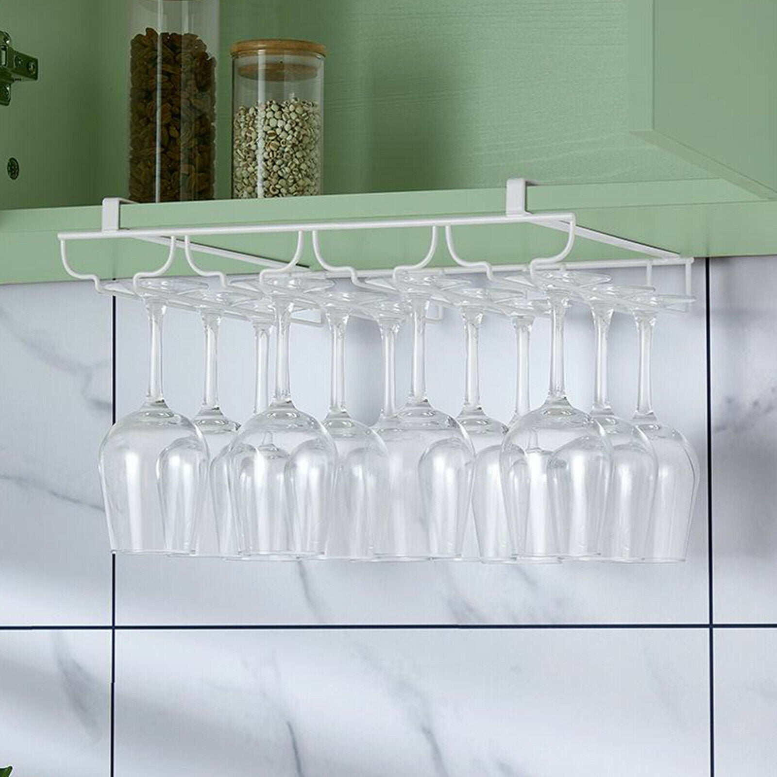 Hanging wine glass shelf, under cabinet bracket, storage bracket