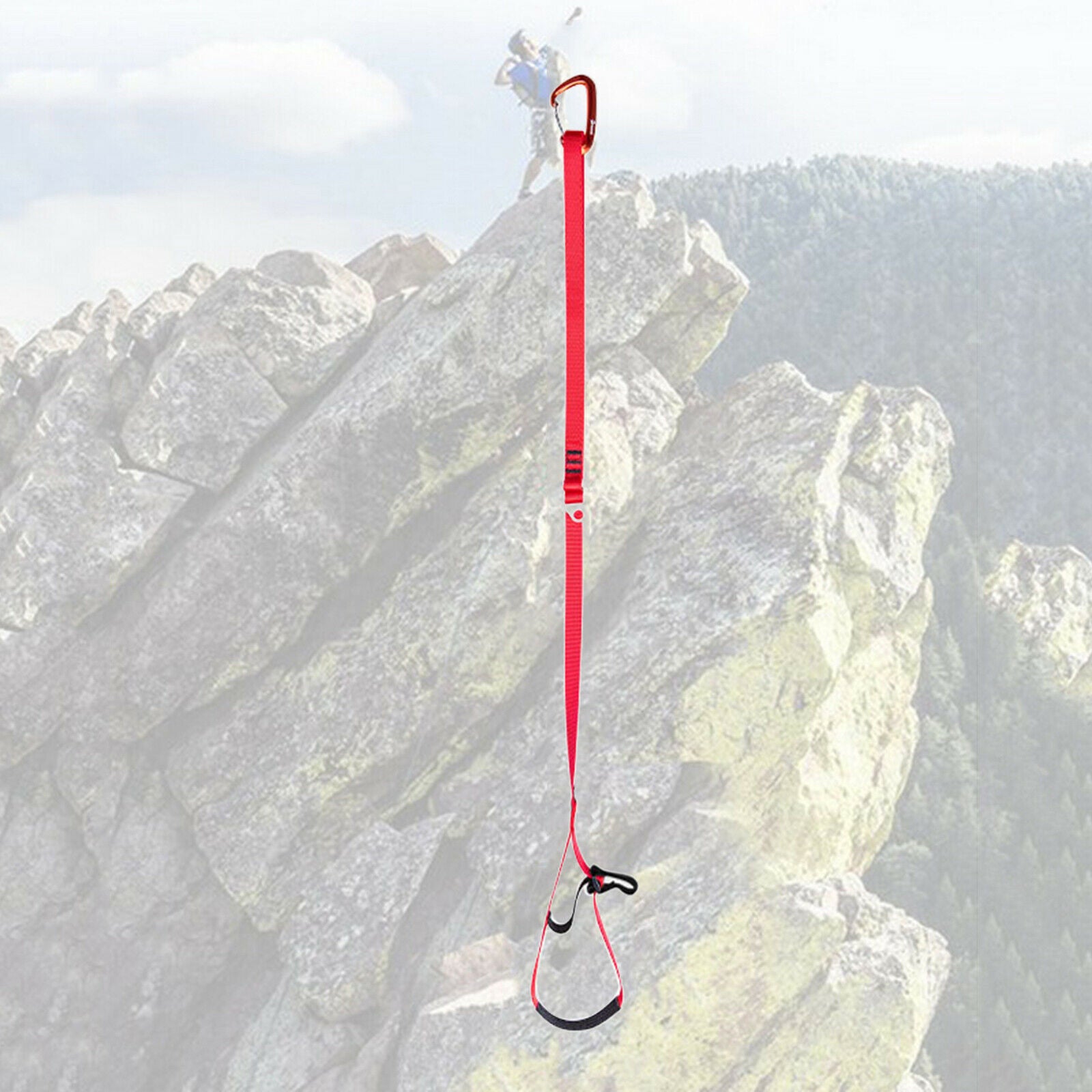 Climbing Aider Foot Ascender Loop 15KN/1500KG Loading Adjustable Foot Loop