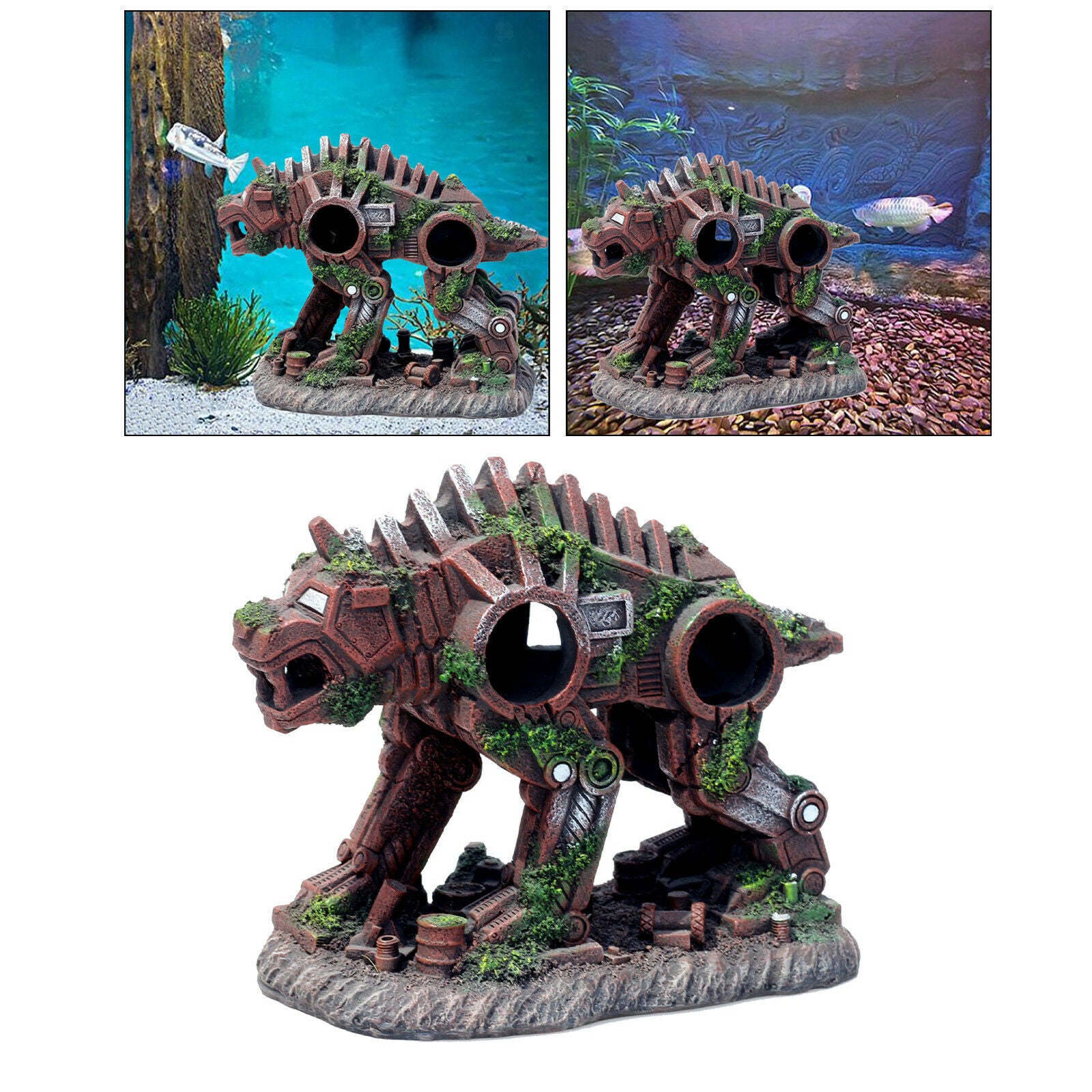 Aquarium Ornament Creative Dog Fish Tank Hiding Cave Crafts Non-Fading