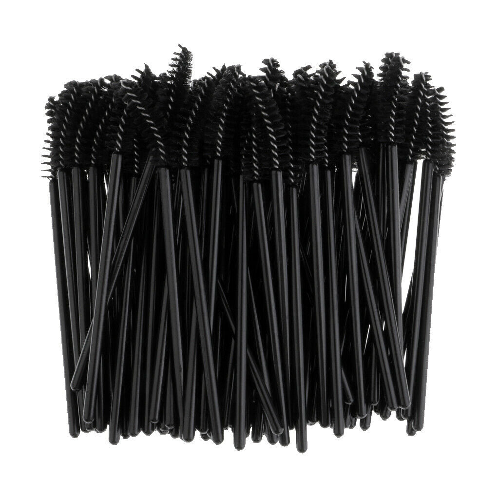 100x Disposable Eyelash Extension Brush Comb Spiral Mascara Wands Applicator