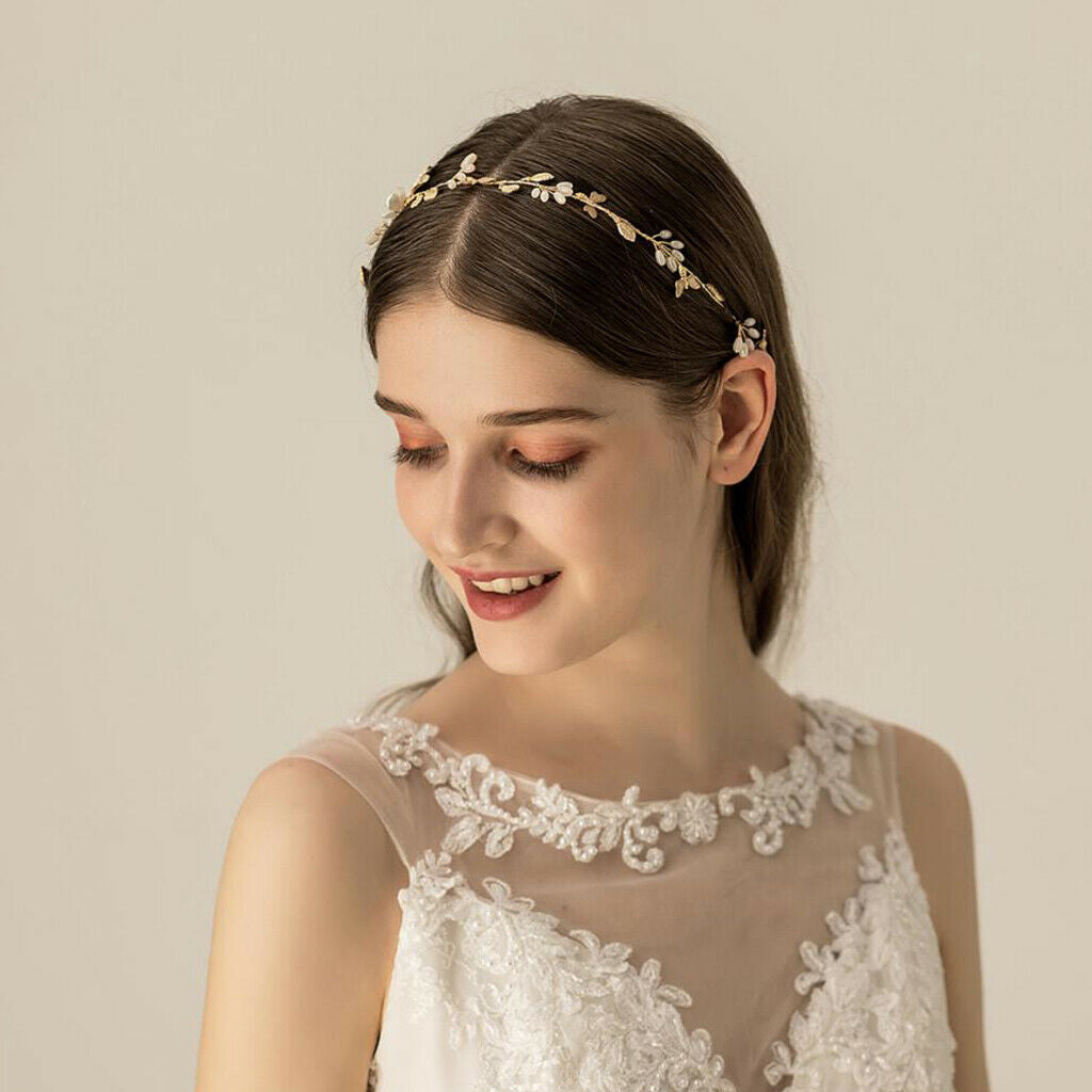 Elegant Bridal Pearls Beads Headband Cocktail Party Hair Band Headwear