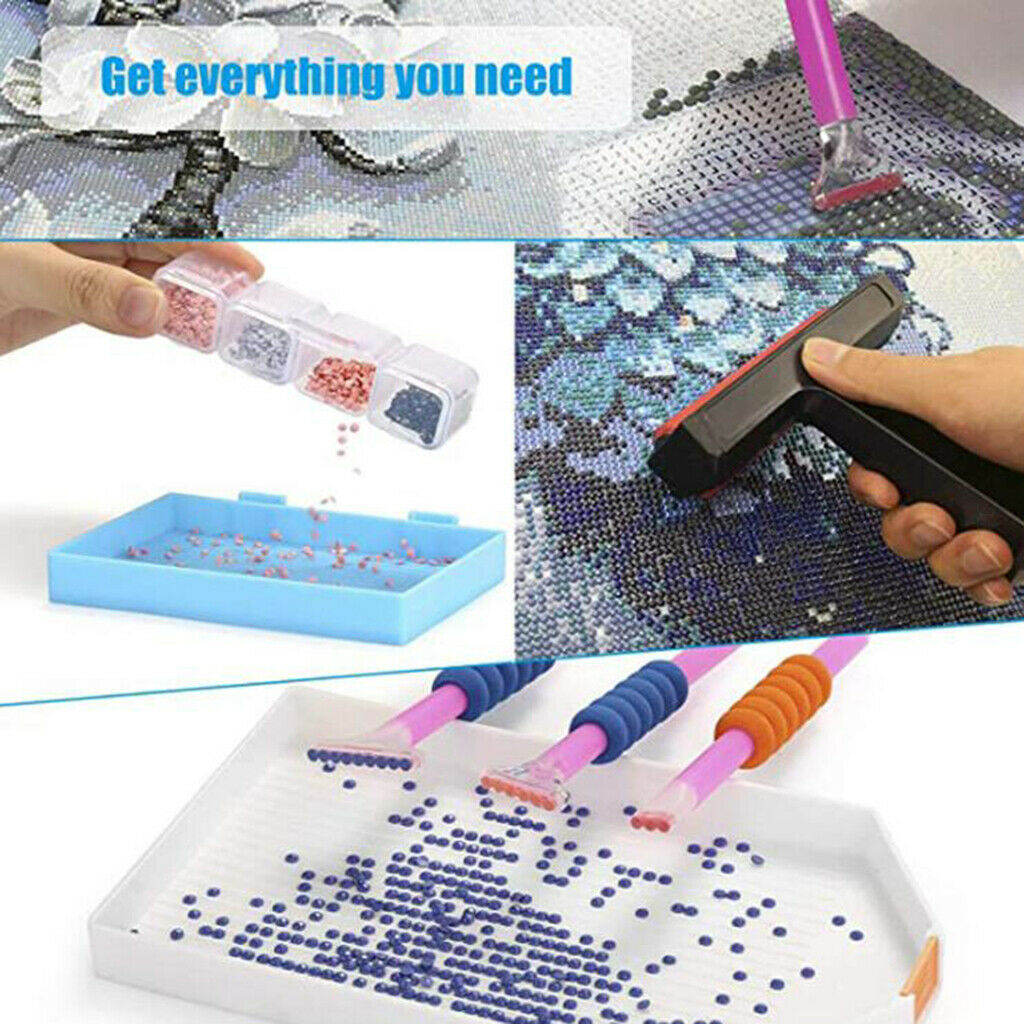 42Pcs 5D Diamond Painting Storage Box Drill Pen Embroidery Cross Stitch