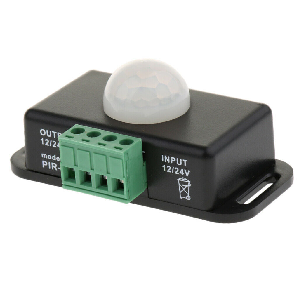 2x Human Body PIR Sensor Switch LED Infrared Controller for Band Lights Black