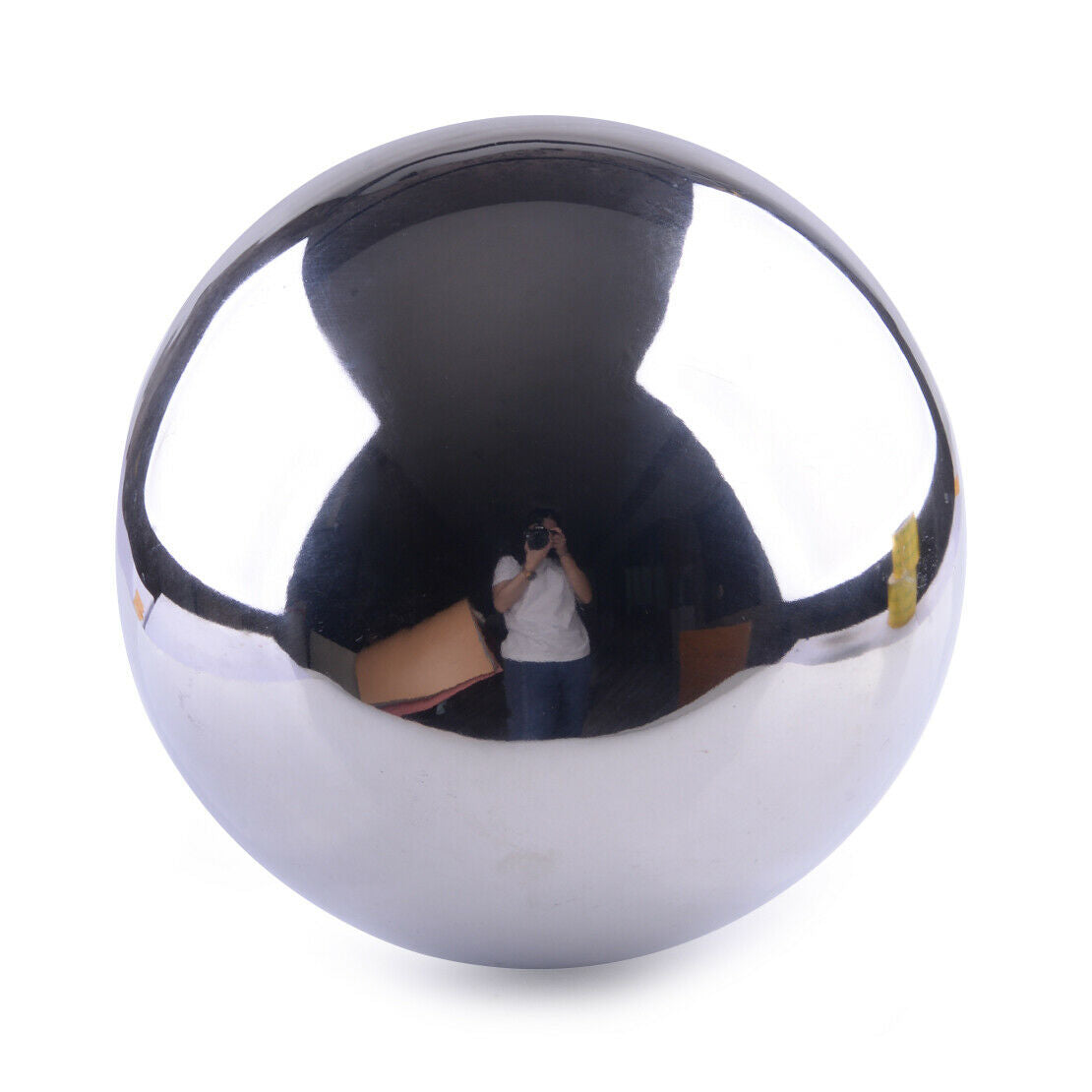 250 mm Stainless-Steel Mirror Sphere Hollow Ball Home Garden Ornament Decor