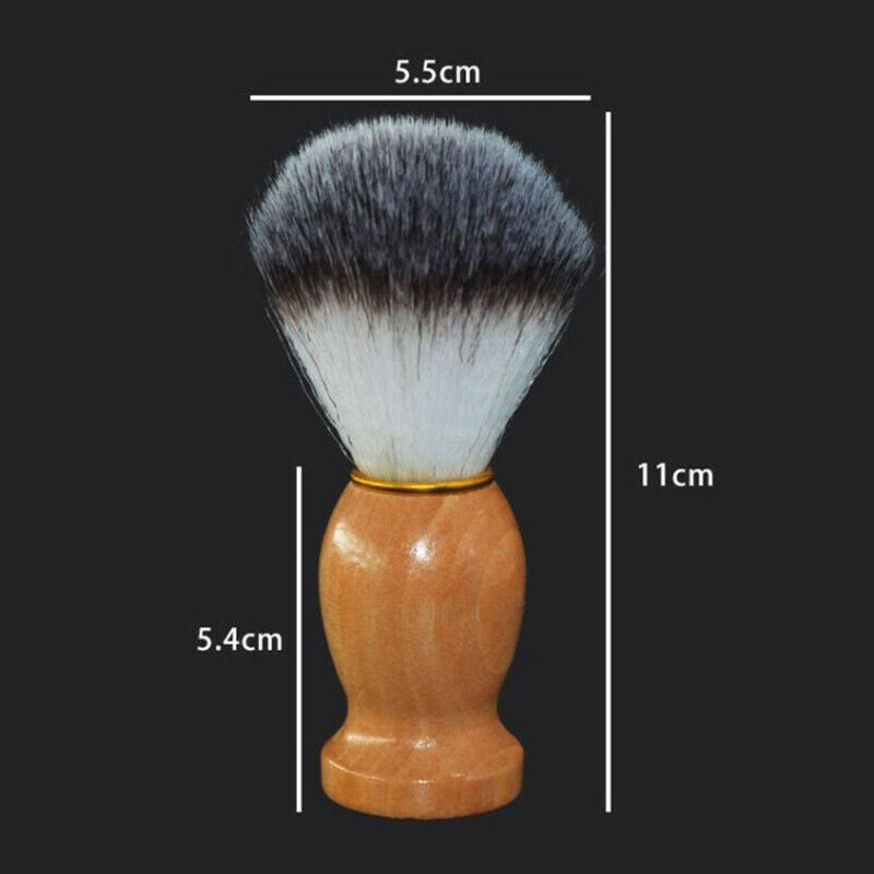 2pcs Men Shaving Brush Badger Hair Shave Wooden Handle Beard Clean Applia.l8