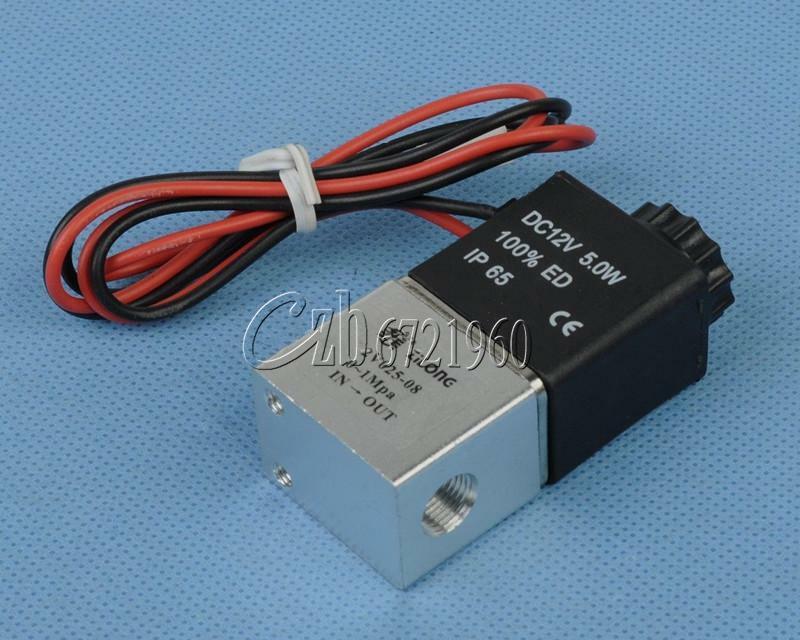 12V DC 1/8" Plastic Electric Solenoid Gas Water Air Valve Normally Closed N/C