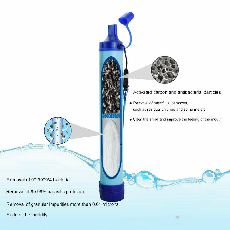 Water Purifier Camping Hiking Emergency Survival Purifier Water Filter