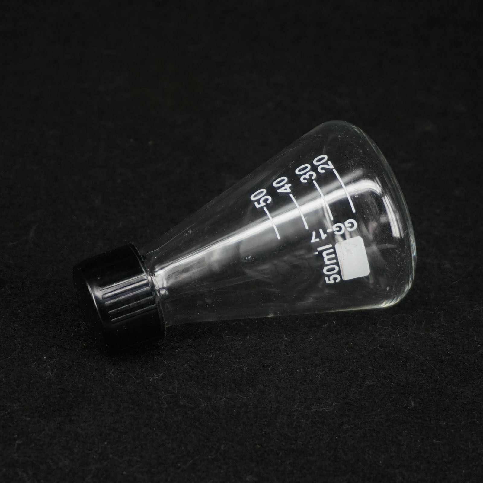 Glass 50ml Conical Erlenmeyer Narrow Mouth Screw Cap Flask Lab Glassware