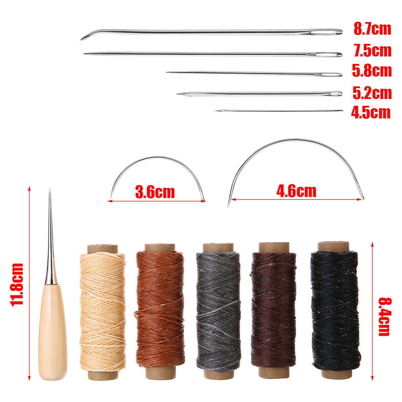 16 pcs Leather Tool Upholstery Needle Sewing Drilling Craft Sewing Needles
