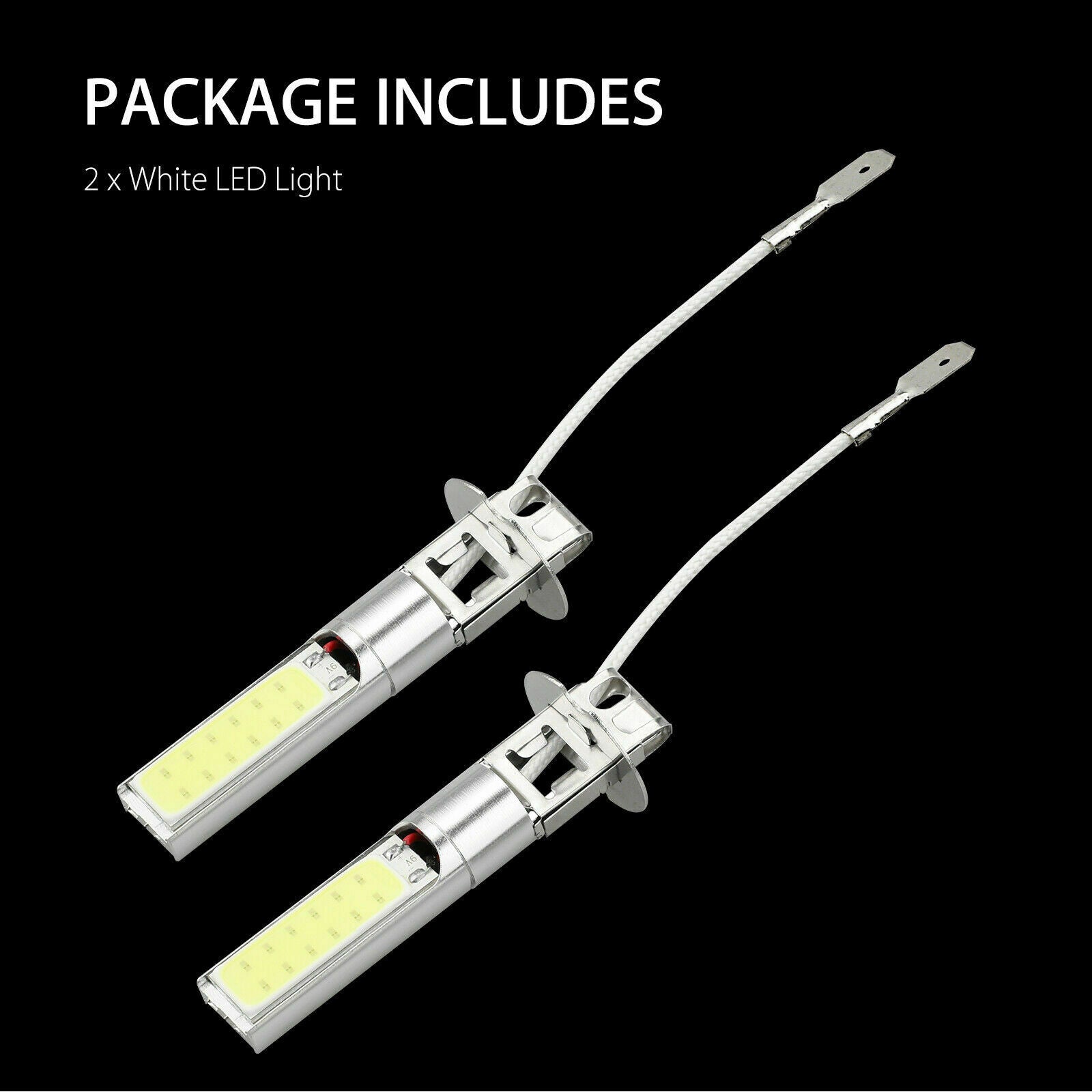 2X H3 100W CREE LED Fog Light Bulbs Car Driving Lamp DRL 6000K White High Power