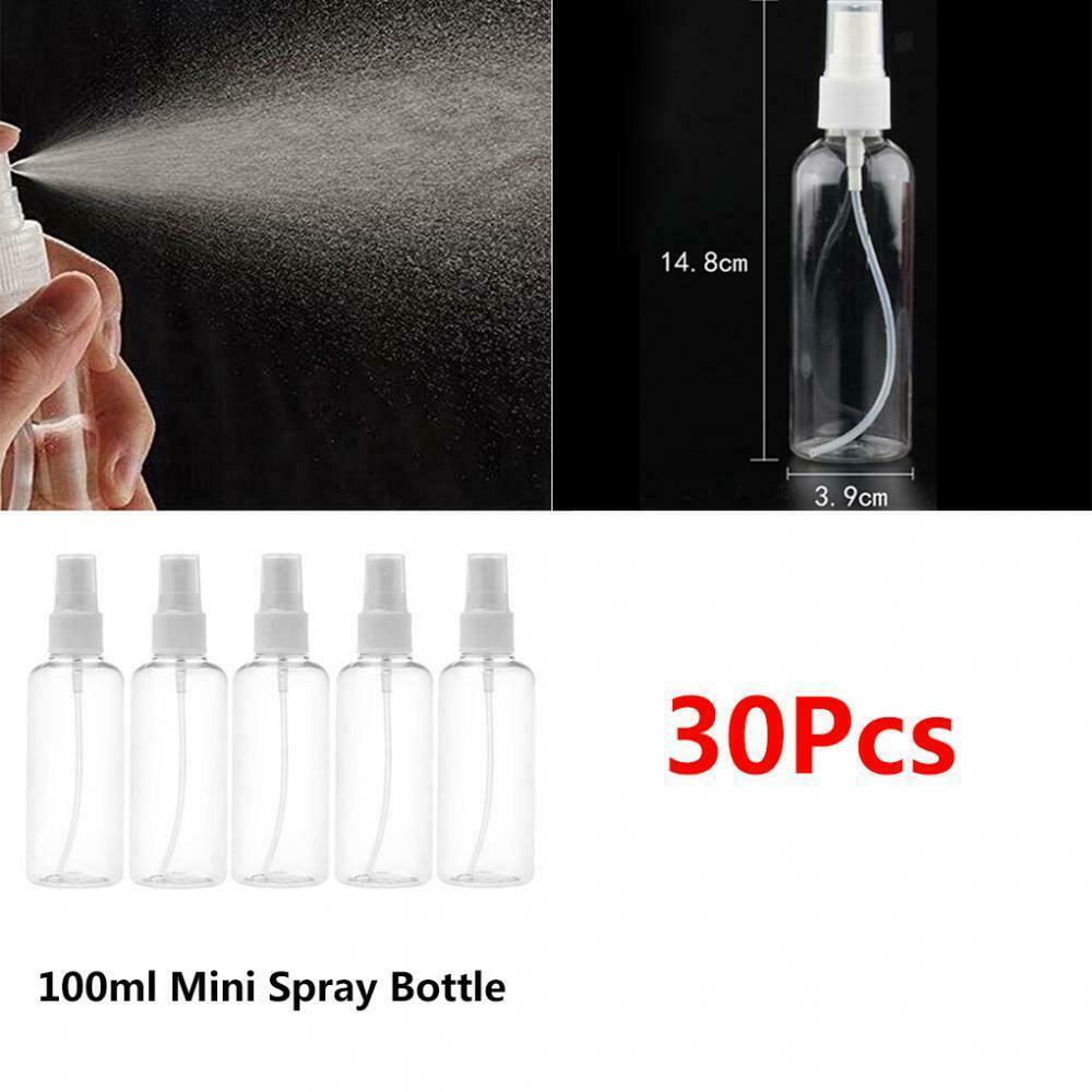 30x Fine Mist Bottle Makeup Perfumes Liquids Bottles Pump Reusable 100ml