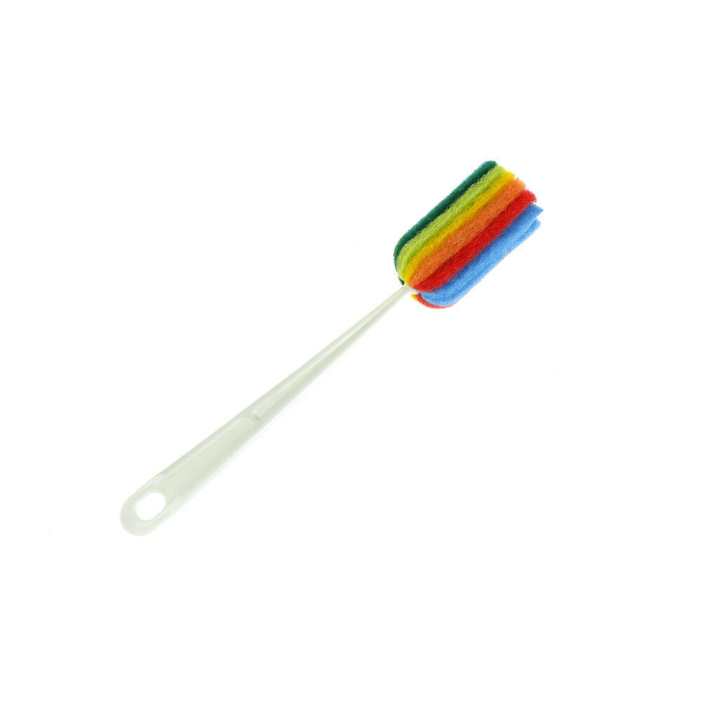 Rainbow Long Handle Easy Cup Brush Sponge Cleaner Cleaning Brush Bottle_S.l8
