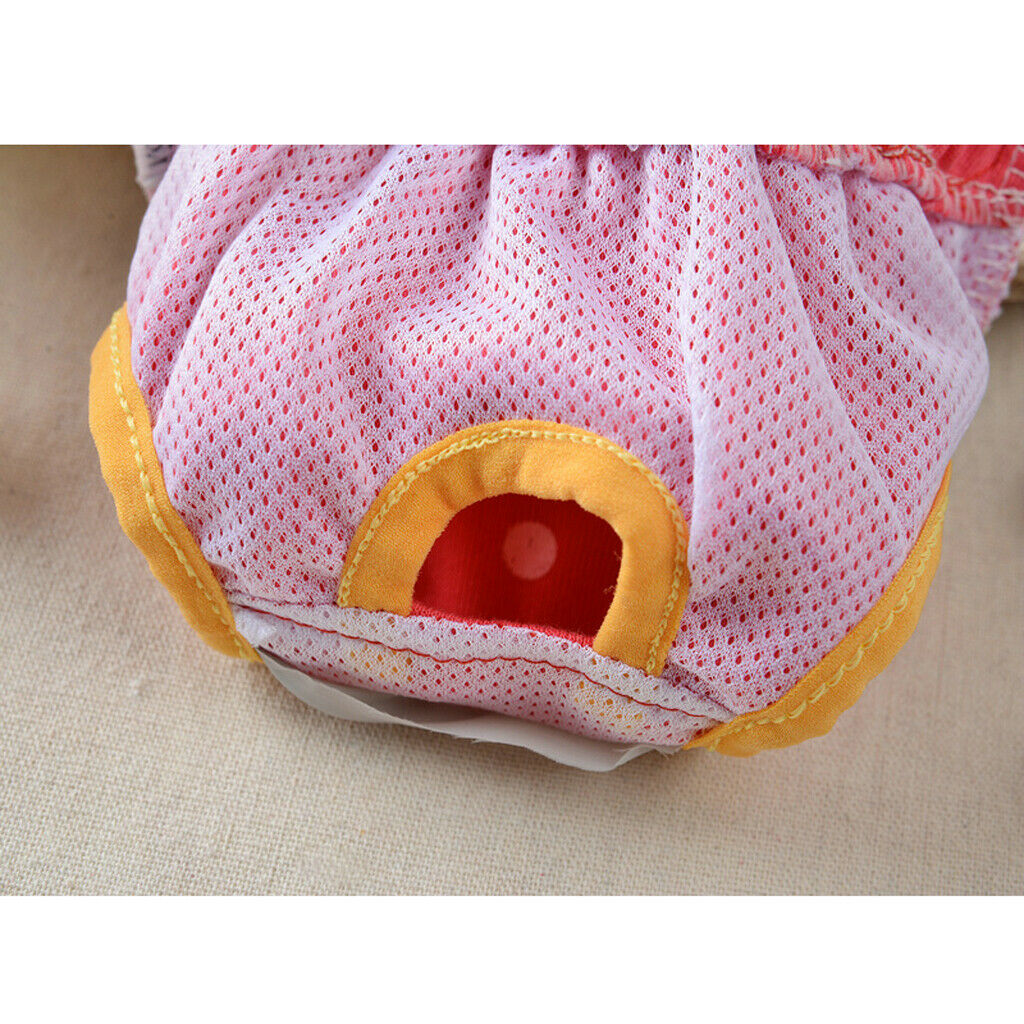 2 x Beautiful Reusable Dog Diapers with Adjustable Strap Suspender â€“ Cotton