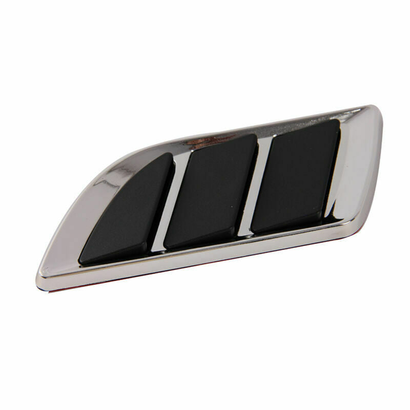2x Universal Car Decorative Air Flow Intake Scoop Bonnet Side Fender Vents Black