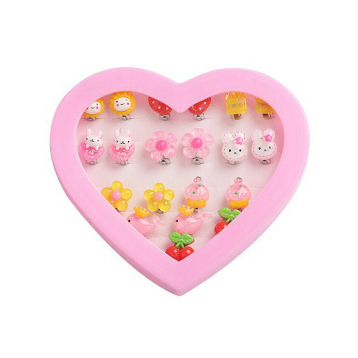 10Pair Cute Clip-On No Pierced Earrings For Kids Child Girls Christmas Xmas Gift