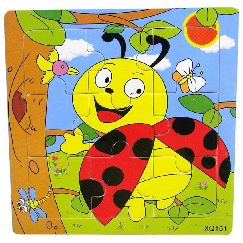 Hot Puzzle Jigsaw Wooden Toys Kids Children Educational Cartoon Animal Puzzles
