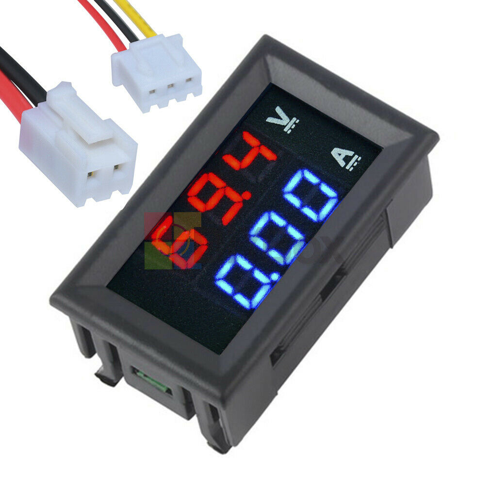 10PCS DC100 V10A Voltmeter Ammeter Blue & Red LED Amp Dual Digital Meter Gauge