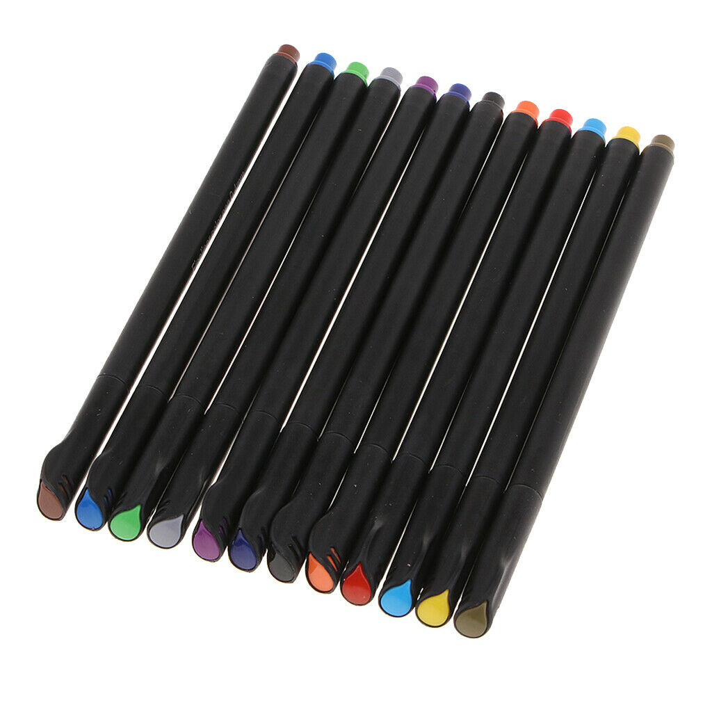 12Pcs Colored Water Based Pens Kids Drwaing Tools Journal Scrapbooking