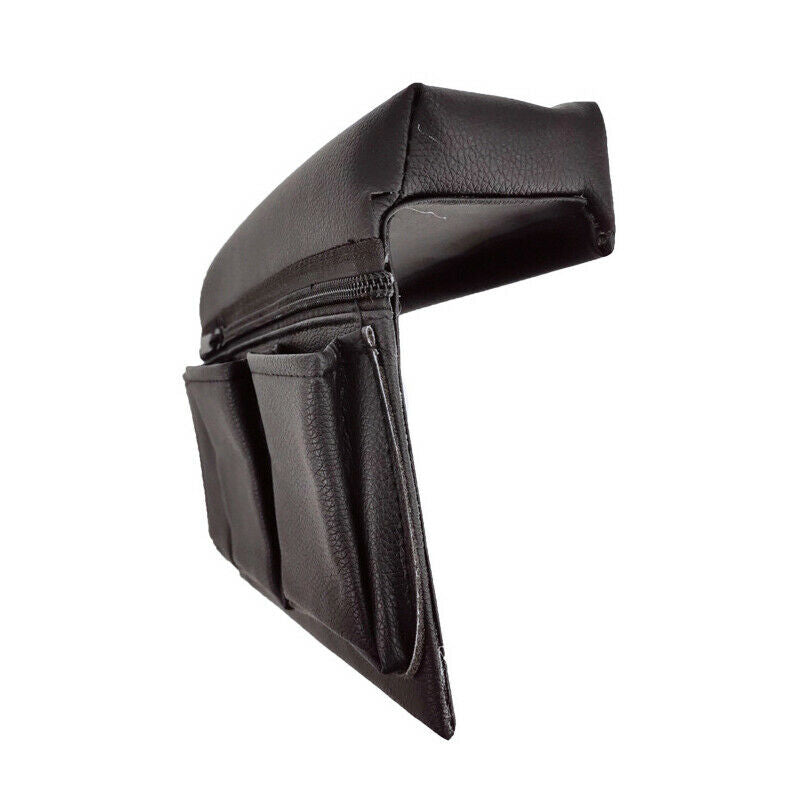 Car SUV Window Armrest Hanging Bag Leather Storage Pocket Organizer Phone Holder