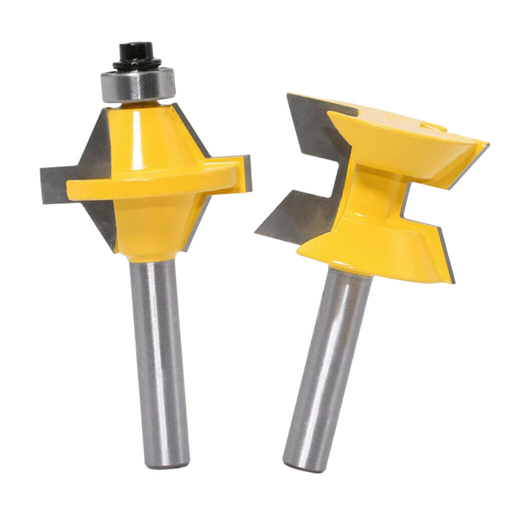 2 pcs Carbide Rail and Stile Router Bit Ogee 8mm Shank Wood Willing Cutter
