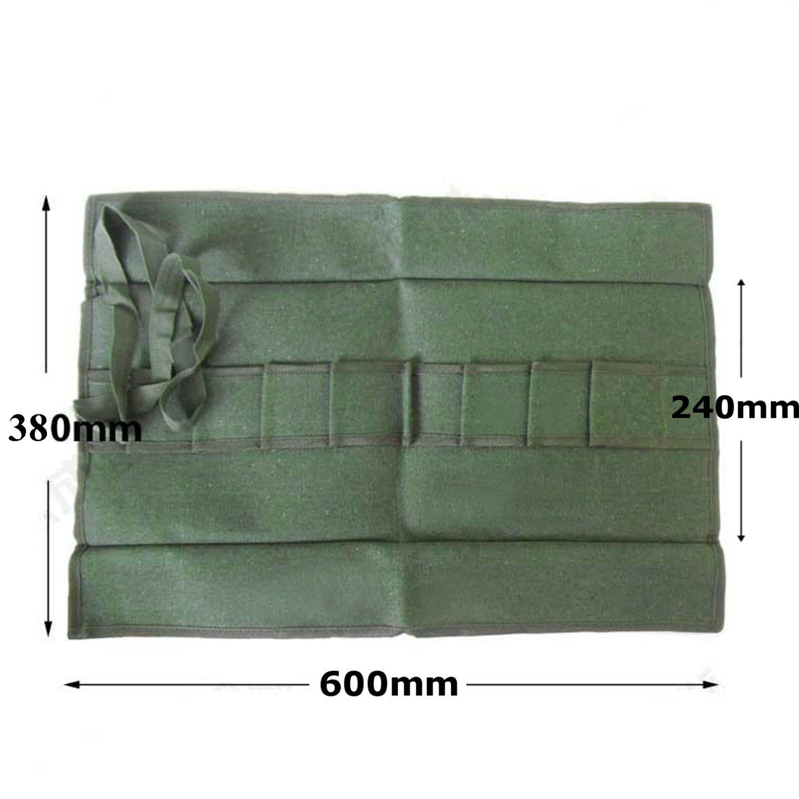 Green Canvas Bonsai Tool Storage Package Roll Bag Tool Organizer Case