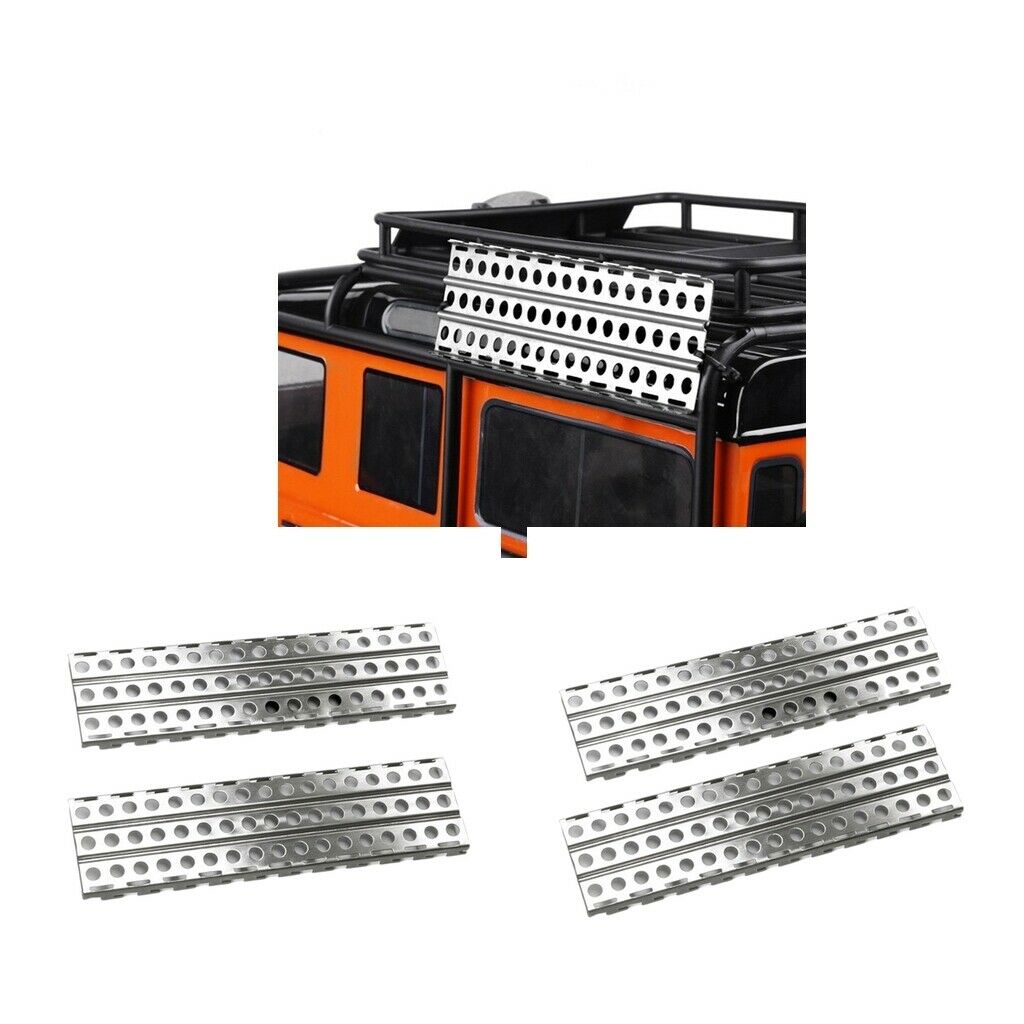 4 Piece Alloy 1:10 RC Car Anti-Skid Plate for TRX4 SCX10 90046 Upgrade Parts