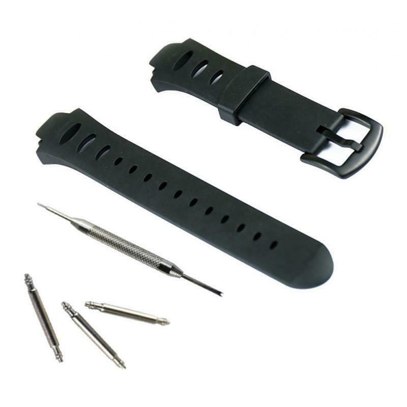 Outdoor Sport Rubber Watch Band Replacement for Suunto Observer SR Black 18mm
