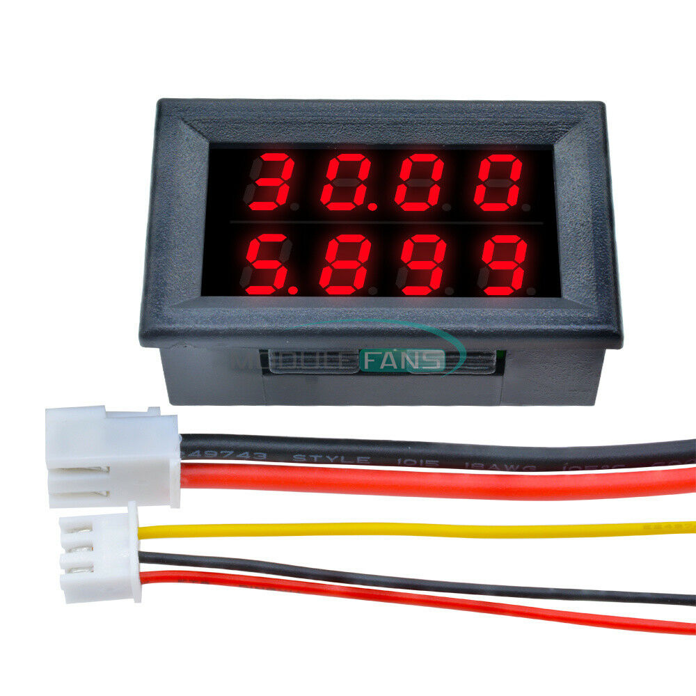 DC 200V 10A Voltmeter Ammeter Red + Red LED Amp Dual Digital Volt Meter Gauge