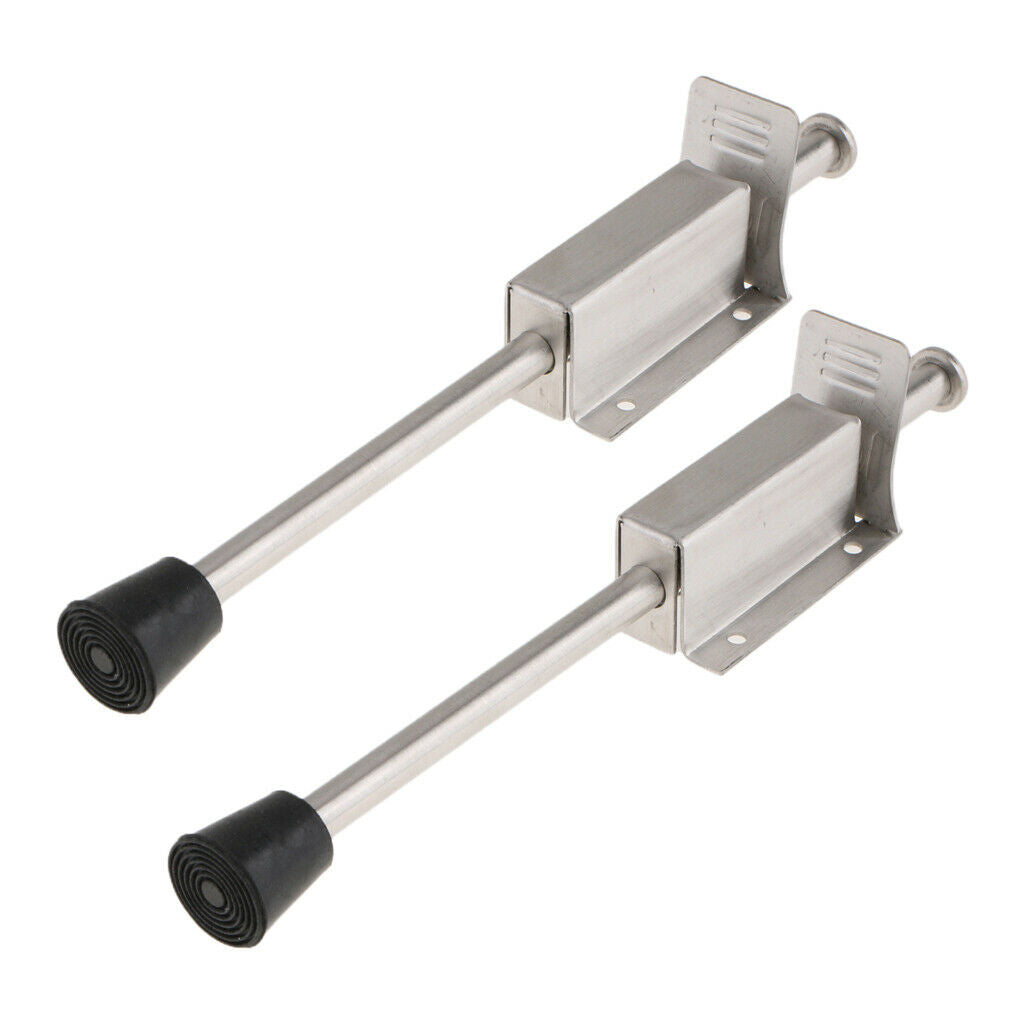 2x Kick Down Foot Operated Door Stop Stopper Spring Prop Stay Door Holder