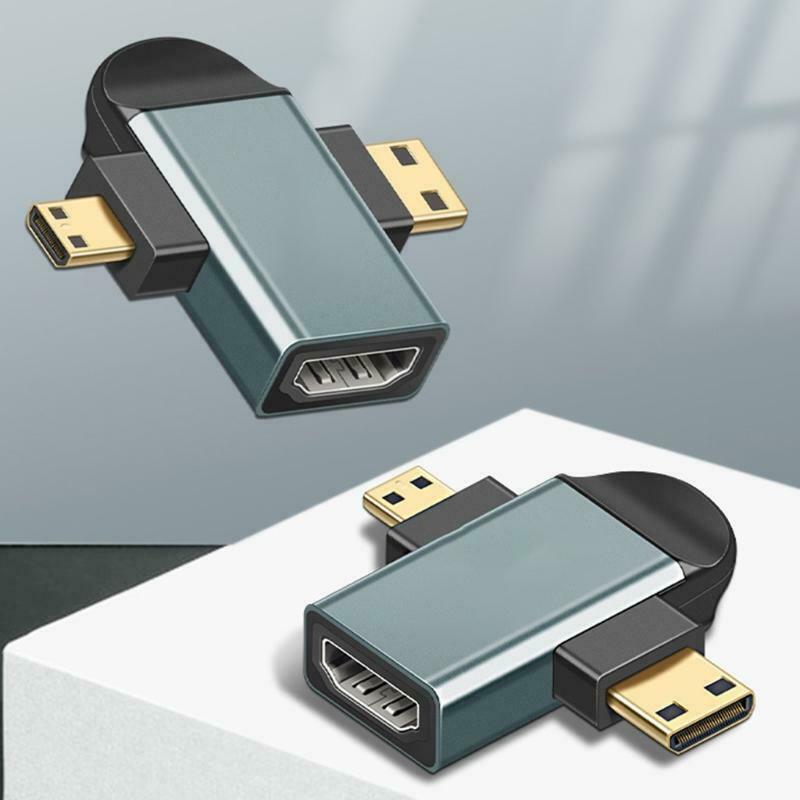 2 in 1 Mini and Micro HDMI-compatible Male to HDMI-compatible Female Connector