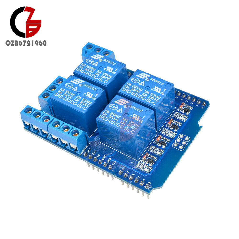 5V 4 Channel Relay Module Shield Terminal Expended Board 4CH for Arduino UNO R3