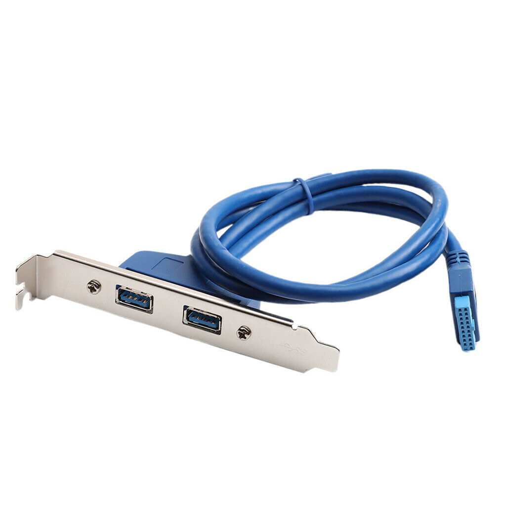1Pack USB3.0 Back Panel Expansion Bracket to 20Pin Header Cable