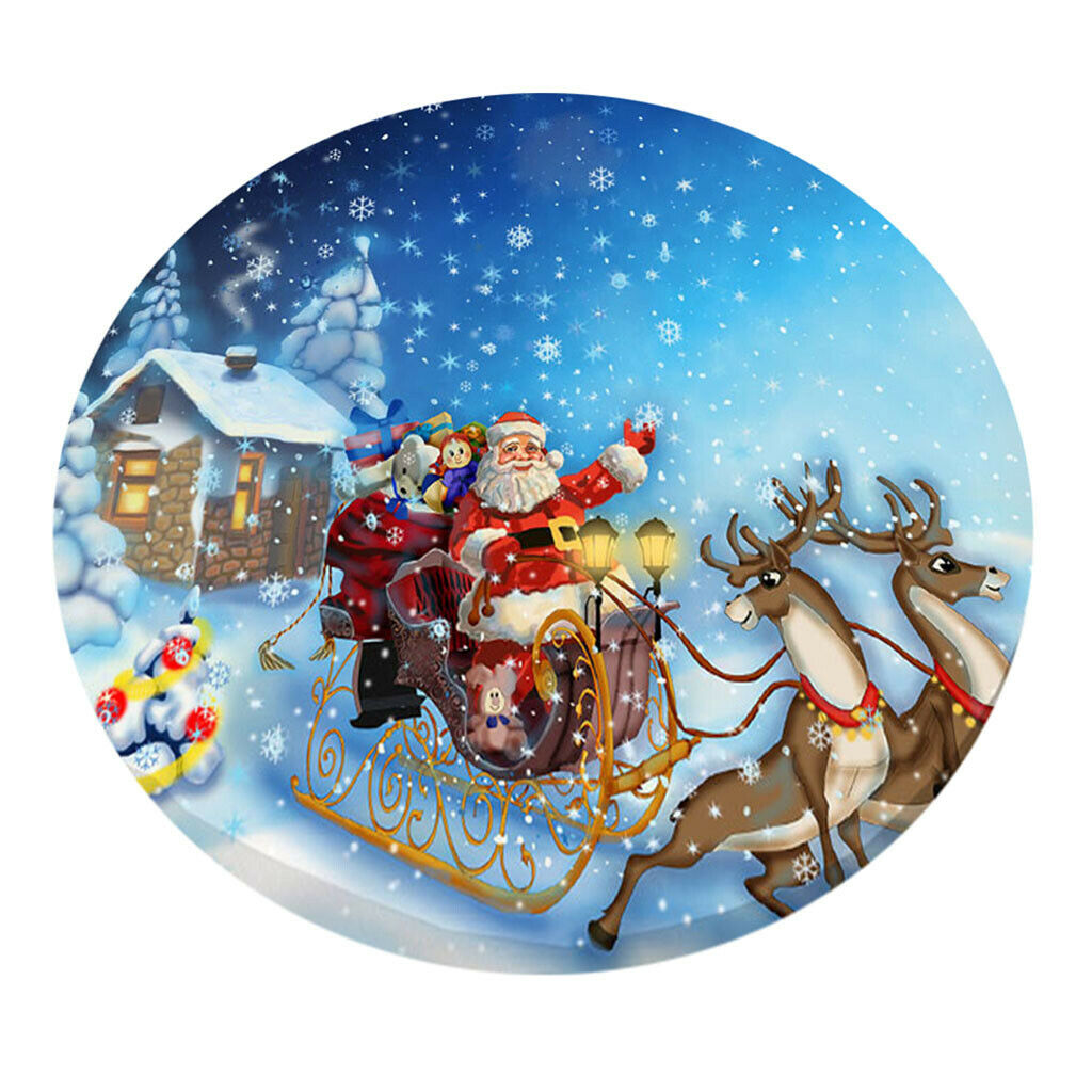 48in Round Table Cover Oil-Proof Waterproof Christmas Table - Xmas Carriage