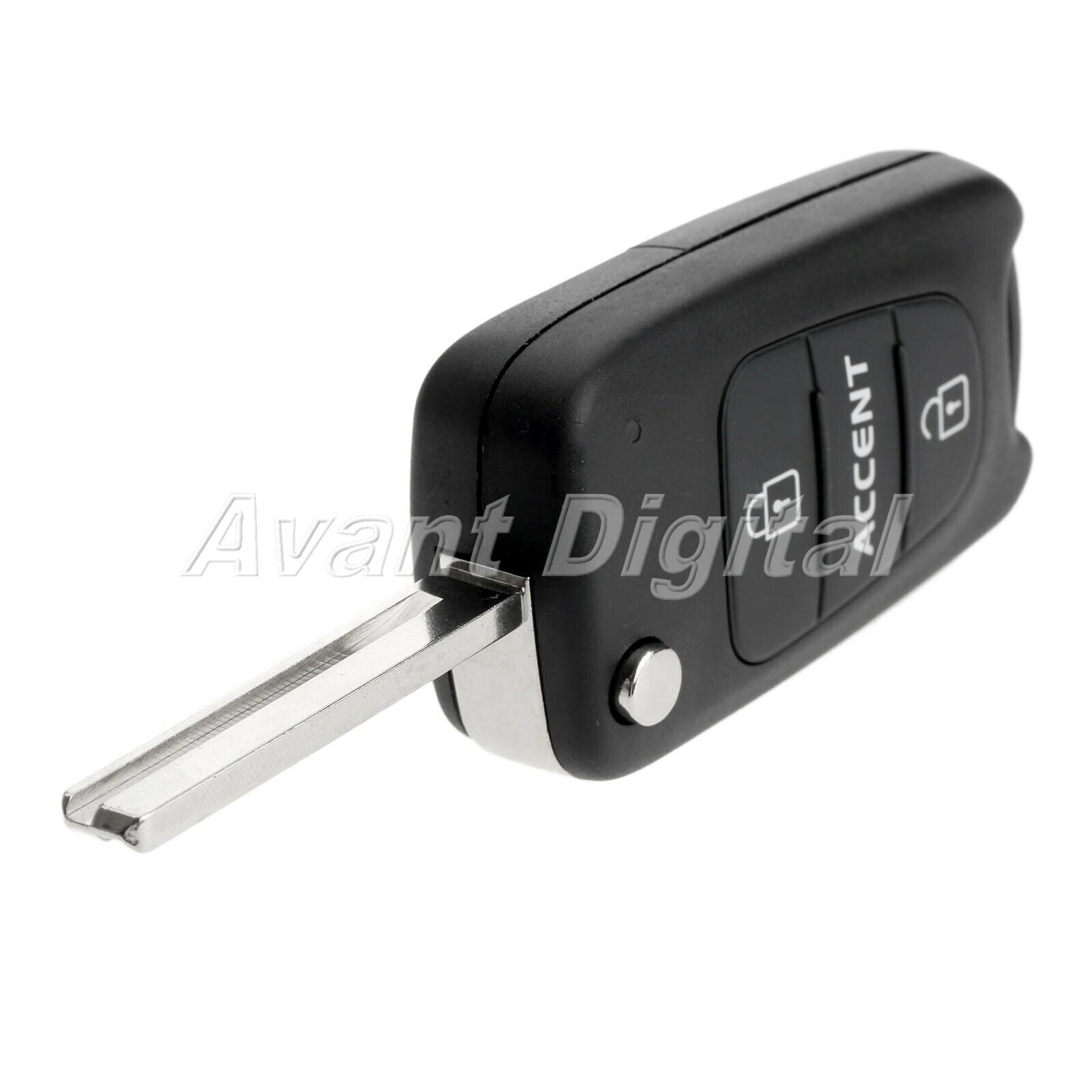 Remote Key Blank Black 3 Buttons Flip ey Shell Part fit for HYUNDAI 2011-13 Flip
