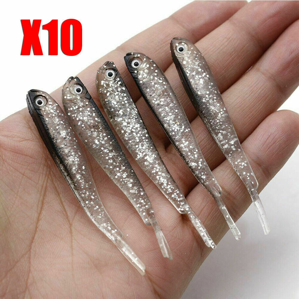 New 10X Soft Silicone Fishing Lures Bass Crankbait Crank Bait Tackle 7.5cm/2.4g