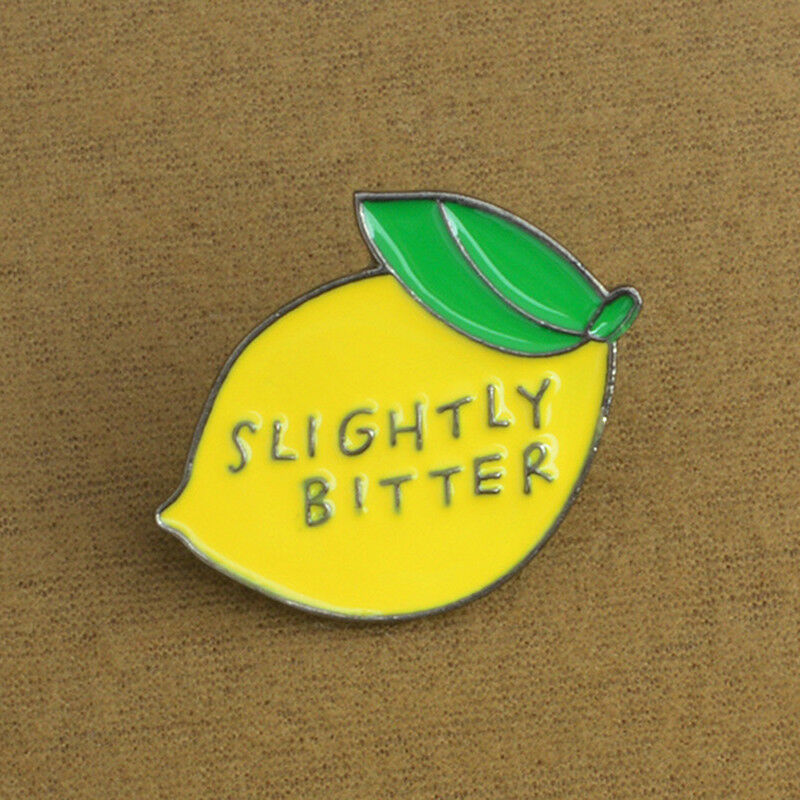 Lemon Corsage Enamel Brooch Pin Badge Shirt Lapel Collar Fruit Pin Jewelry B Pb