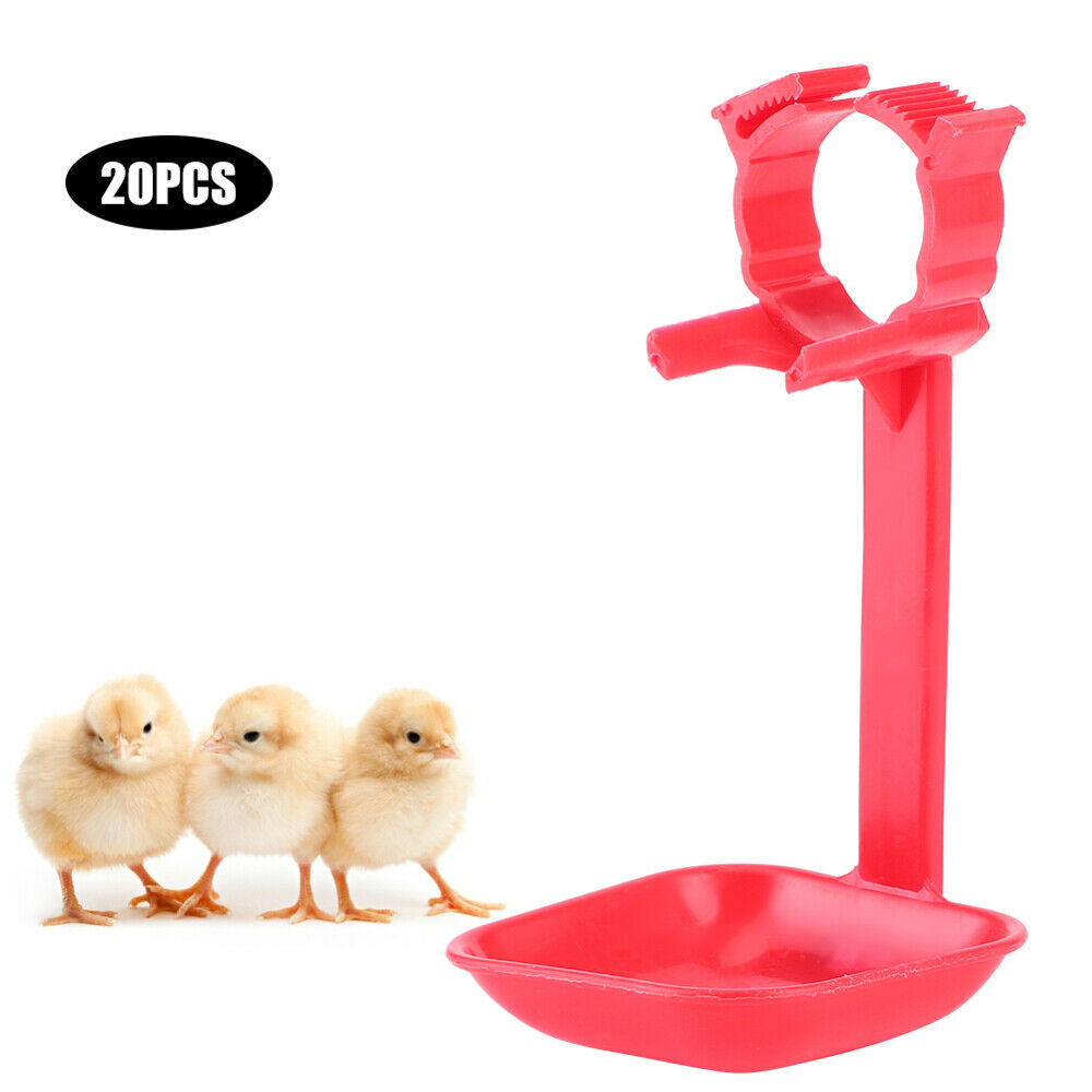 20Pcs Chicken Drinker Nipple Waterer Hanging Cup Drinking Water Tool Farm kit