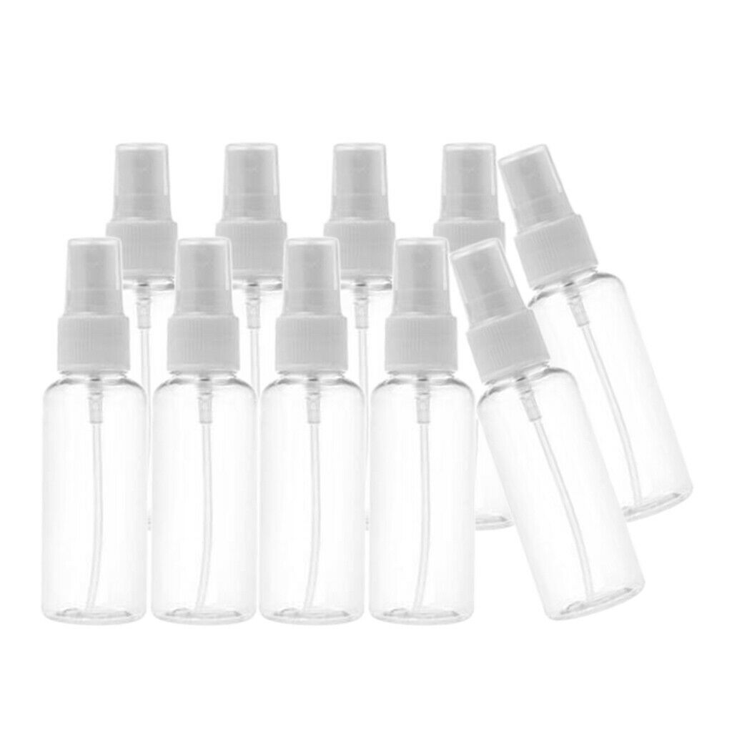 10X 50ml Plastic Clear Spray Bottle Cleaning Water Garden cleaning Empty