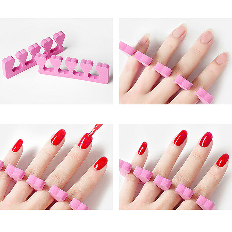 10Pcs Nail Art Toes Separators  Finger Separator Cotton  Nail Holding To JY