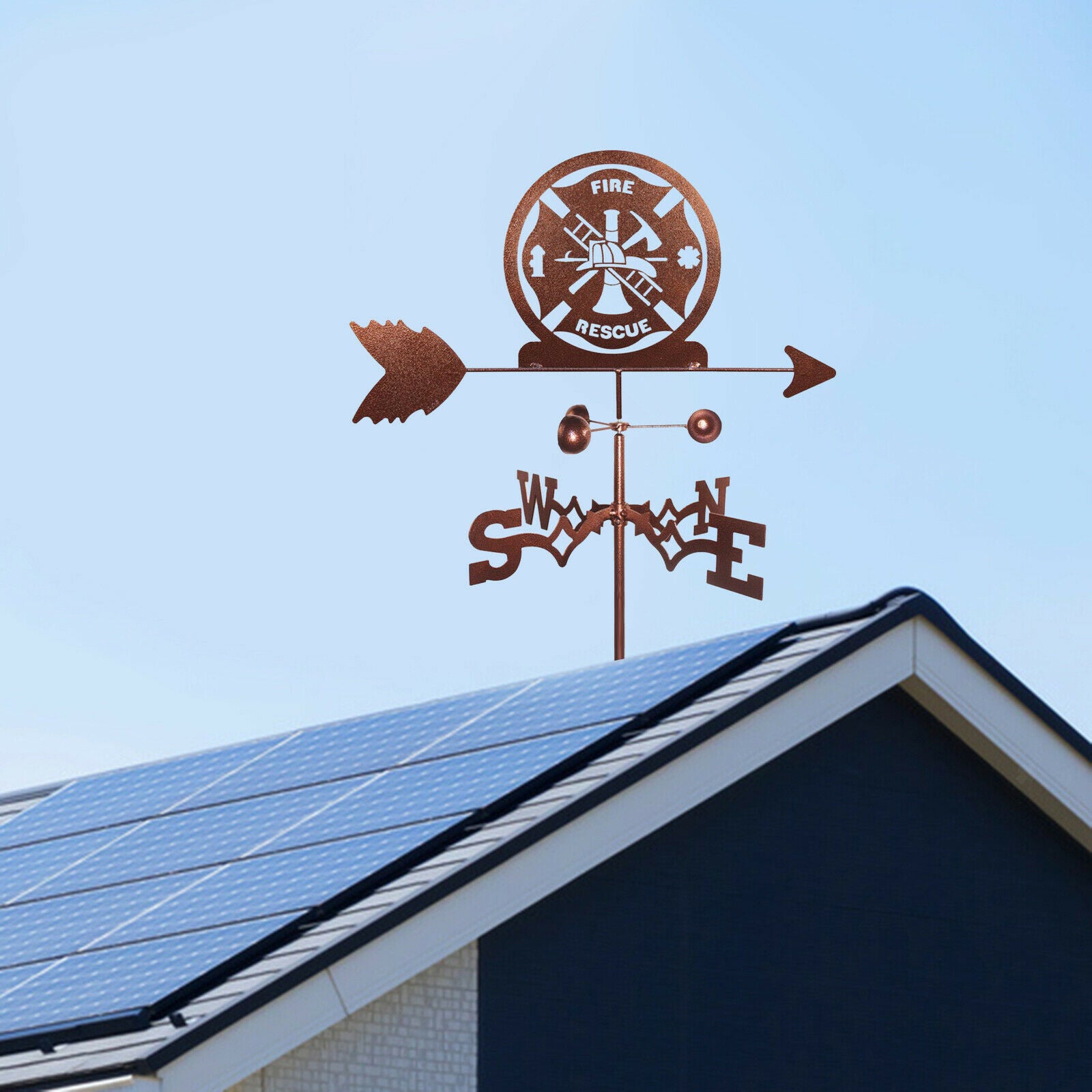 Retro Weather Vane Outdoor Garden Yard Cupolas Barn Silhouettes Decoration