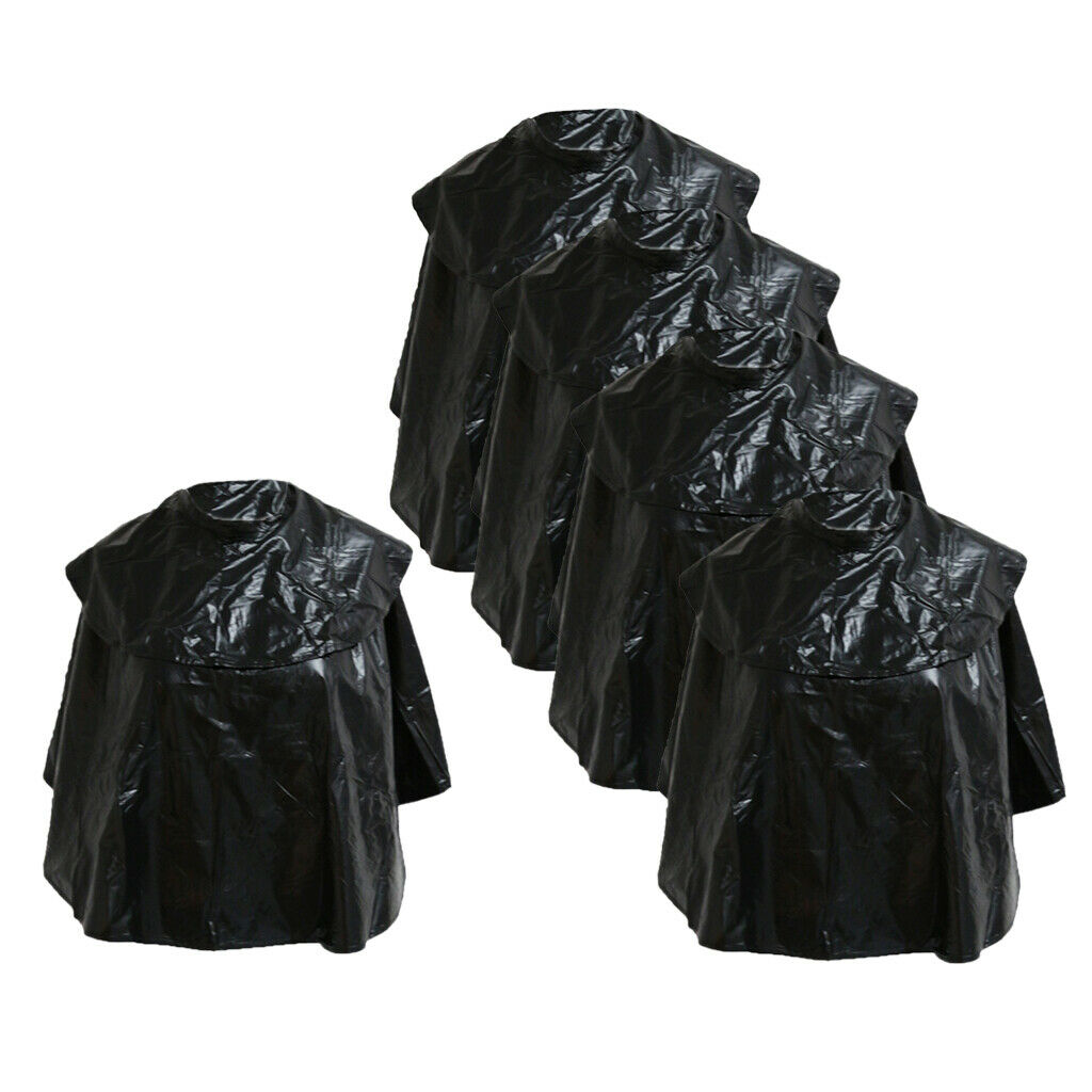 5x Hair Cutting Cape Unisex Salon Hairdresser Barber Shop Gowns Capes Black