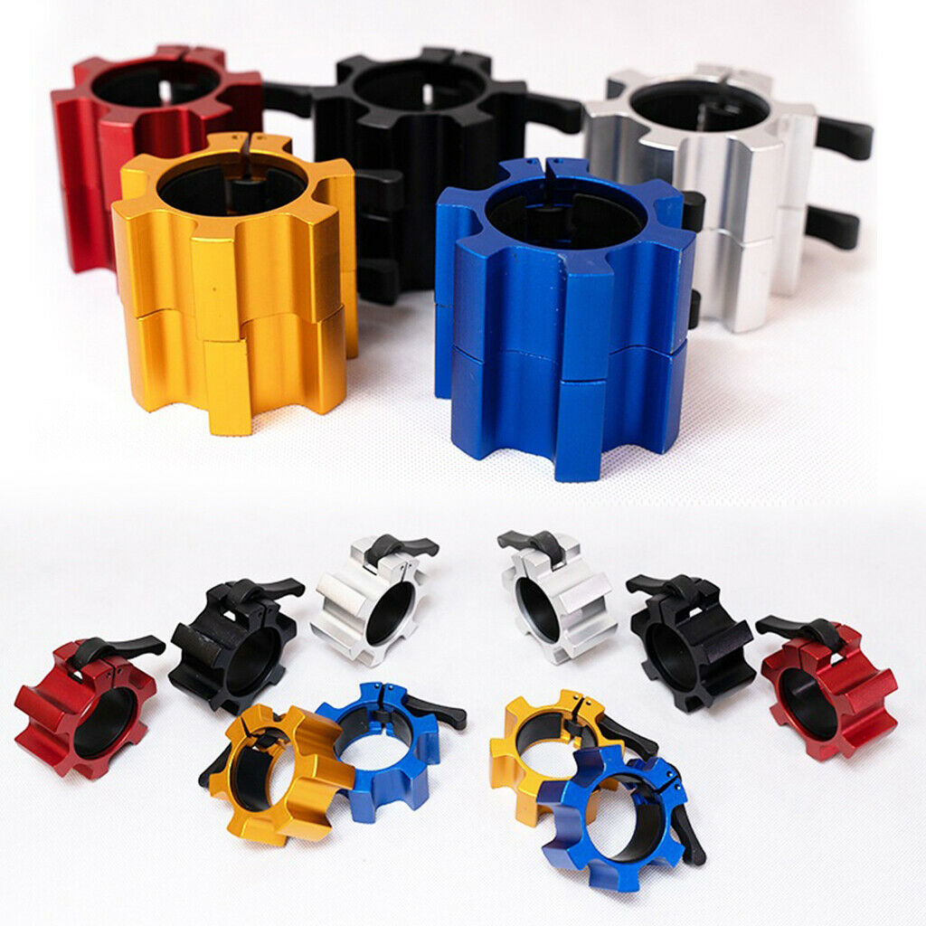2x Solid Barbell Collars 2'' Olympic Gym Dumbbell