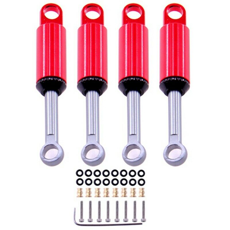 4Pcs Metal Mini Shock Absorber Damper for 1/24 RC Cler Car Axial SCX24 90081 AX8