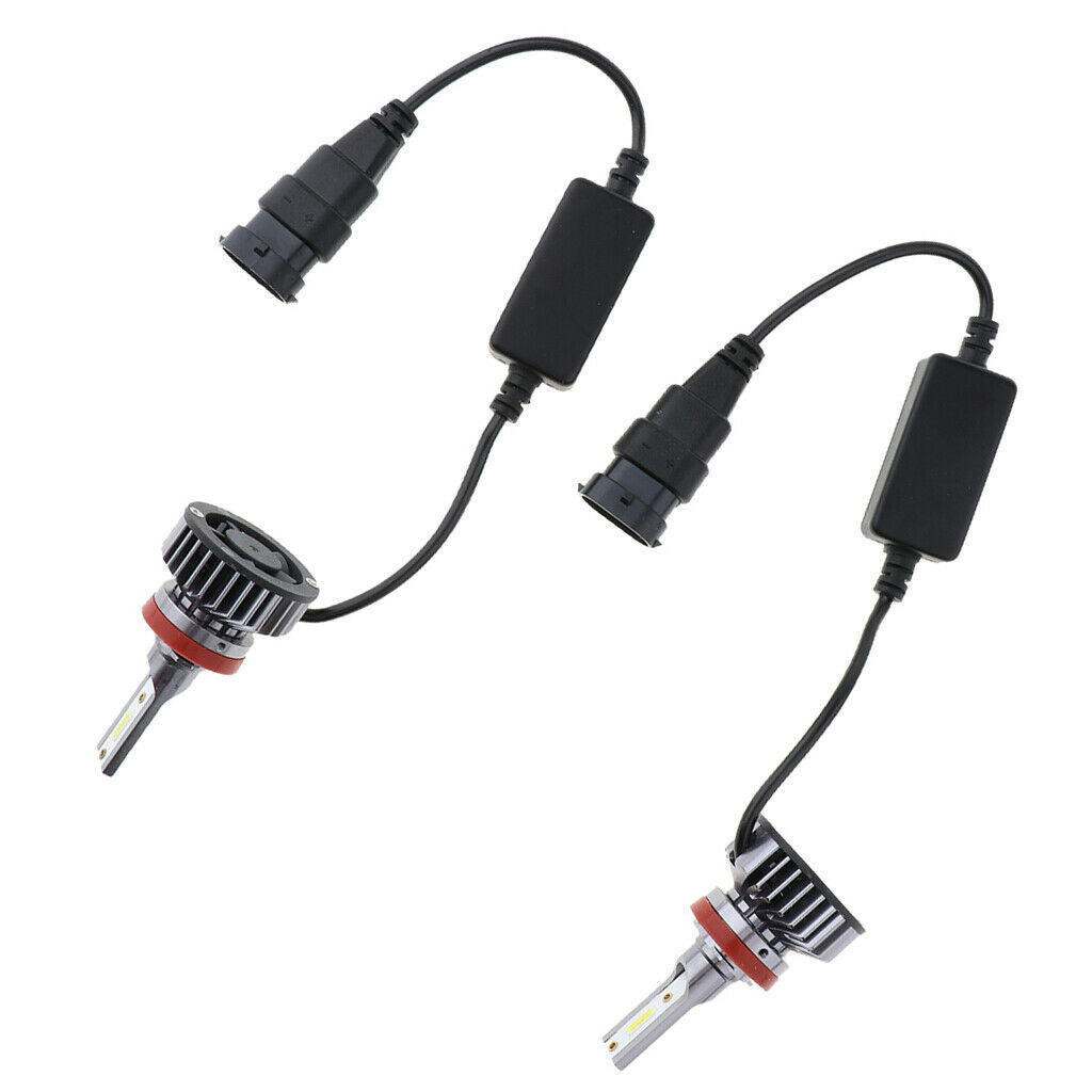 2PCS 8000LM H11 30W 6500K LED Xenon White Headlight Bulbs High/Low Beam