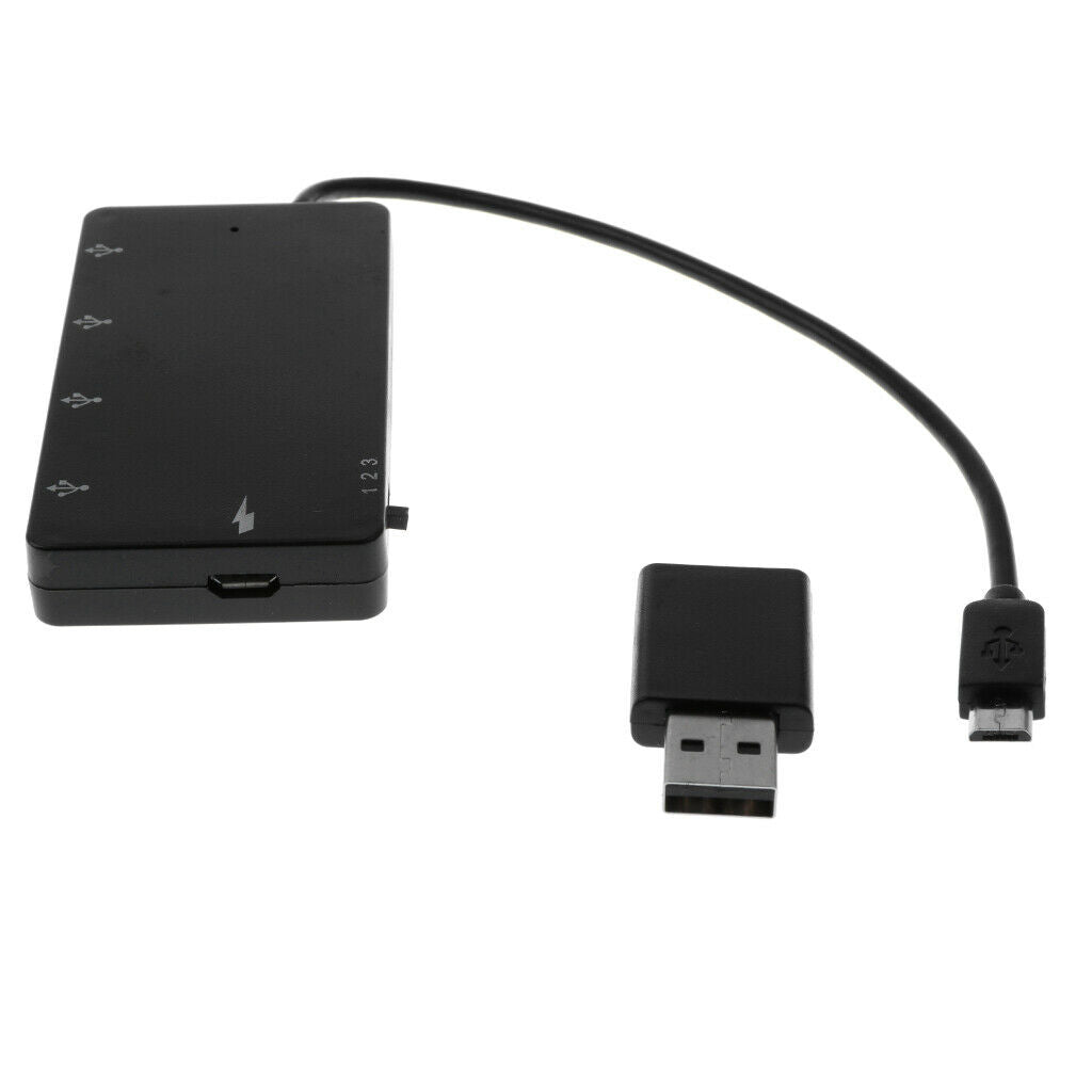 4-Port Micro USB OTG Hub Host Charging Cable Adapter Converter For Android