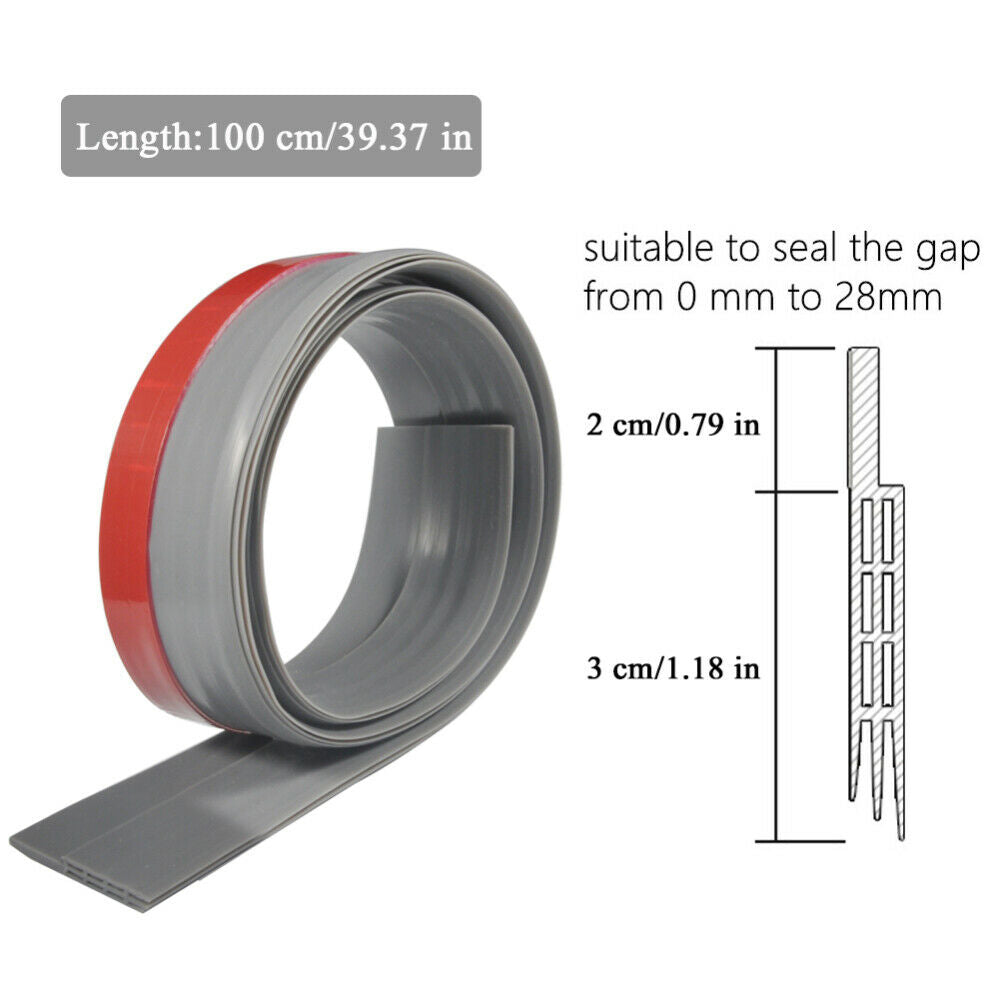 Door Bottom Seal Weather Stripping Draft Stopper Rainproof Sound Noise Reducing