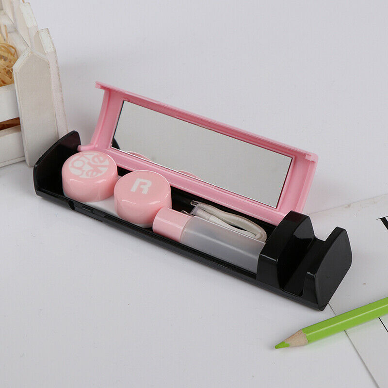 Contact Lens Case with Mirror Container Cute Lovely Travel Kit Box Phone .l8