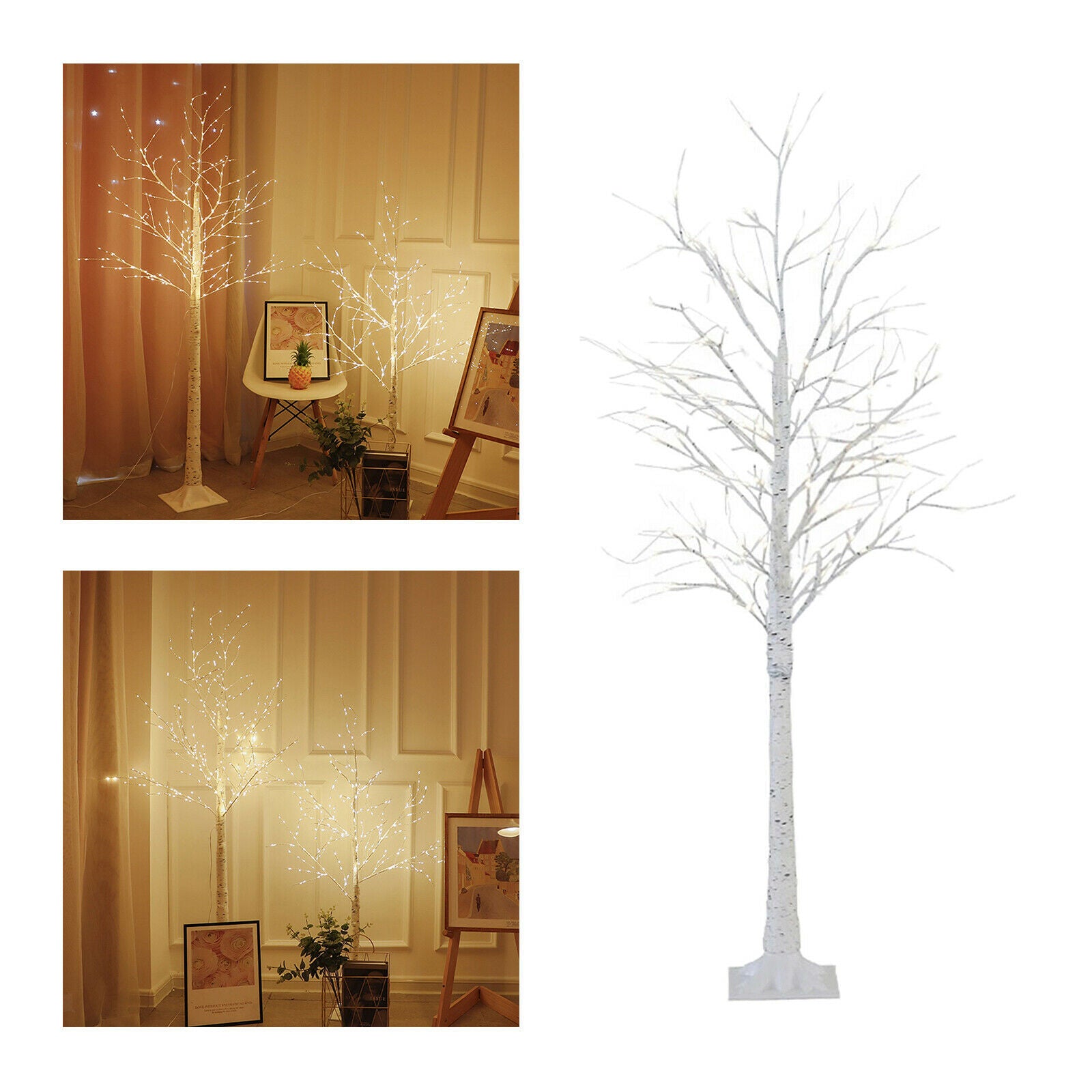 LED Birch Tree Light for Home Decor Ornament 60cm 55 LED without Remote