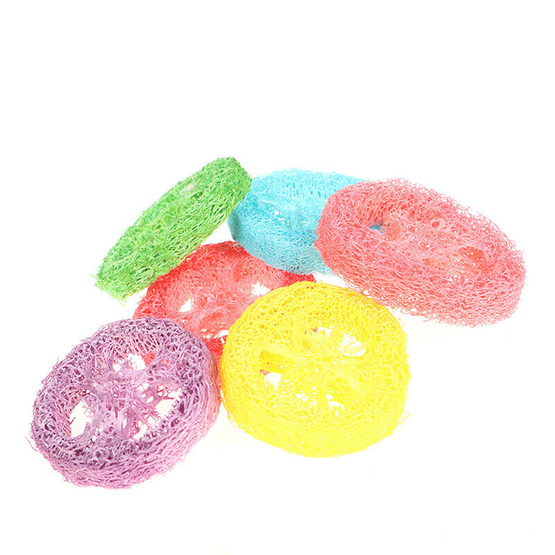 6 PCS Loofah Parrot Chew Toys Luffa Slices Shaped Bird Chew Toys Bird T JD